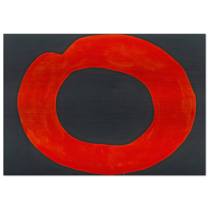 Red Circle on Black - 1965 - Jiro Yoshihara Brushed Aluminum Print - 70x100 cm / 28x40 inches | Jiro Yoshihara Aluminum Print | Jiro Yoshihara Prints
