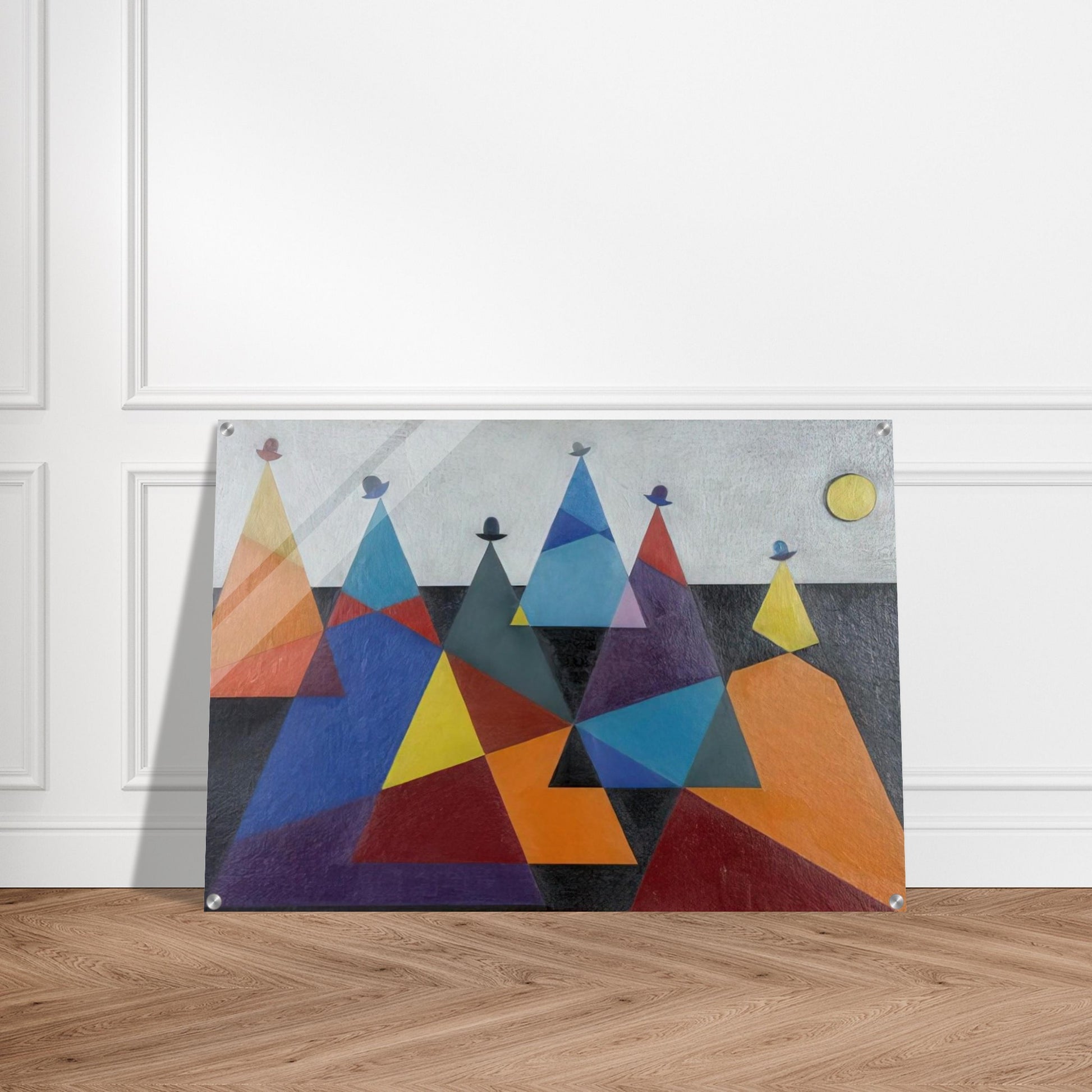 Untitled Mountains - 1955 - Omar Rayo Acrylic Print - 70x100 cm / 28x40″ inches | Omar Rayo Wall Art | Omar Rayo Prints