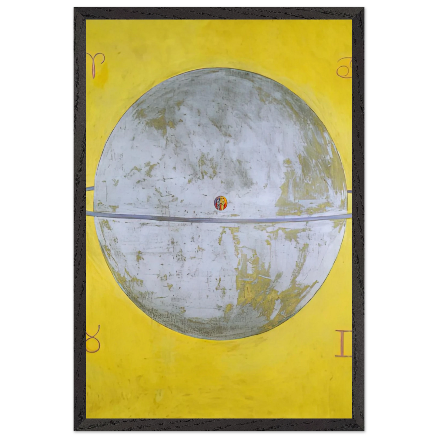 Hilma af Klint - THE DOVE NR 12 1915 Wall art - 30x45 cm / 12x18 inches - Premium Wooden Framed Poster With Fine Art Paper-canvas - Black frame