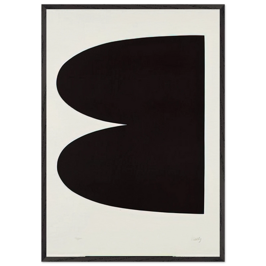 Black from Suite of Twenty-Seven Color Lithographs - Ellsworth Kelly 70x100 cm / 28x40 inches Framed Art Print – Black Wooden Frame