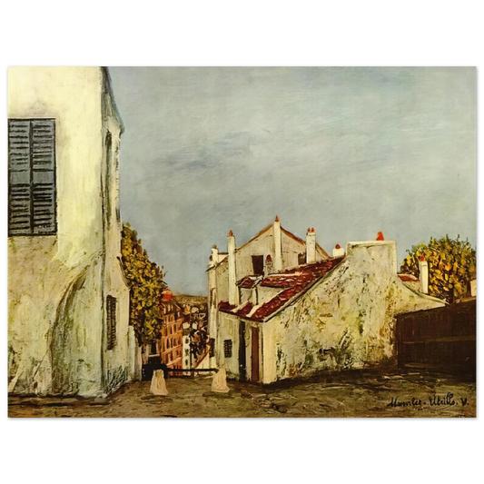 Maurice Utrillo - HOUSES IN MONTMARTRE  75x100 cm / 30x40inches Fine Art Poster