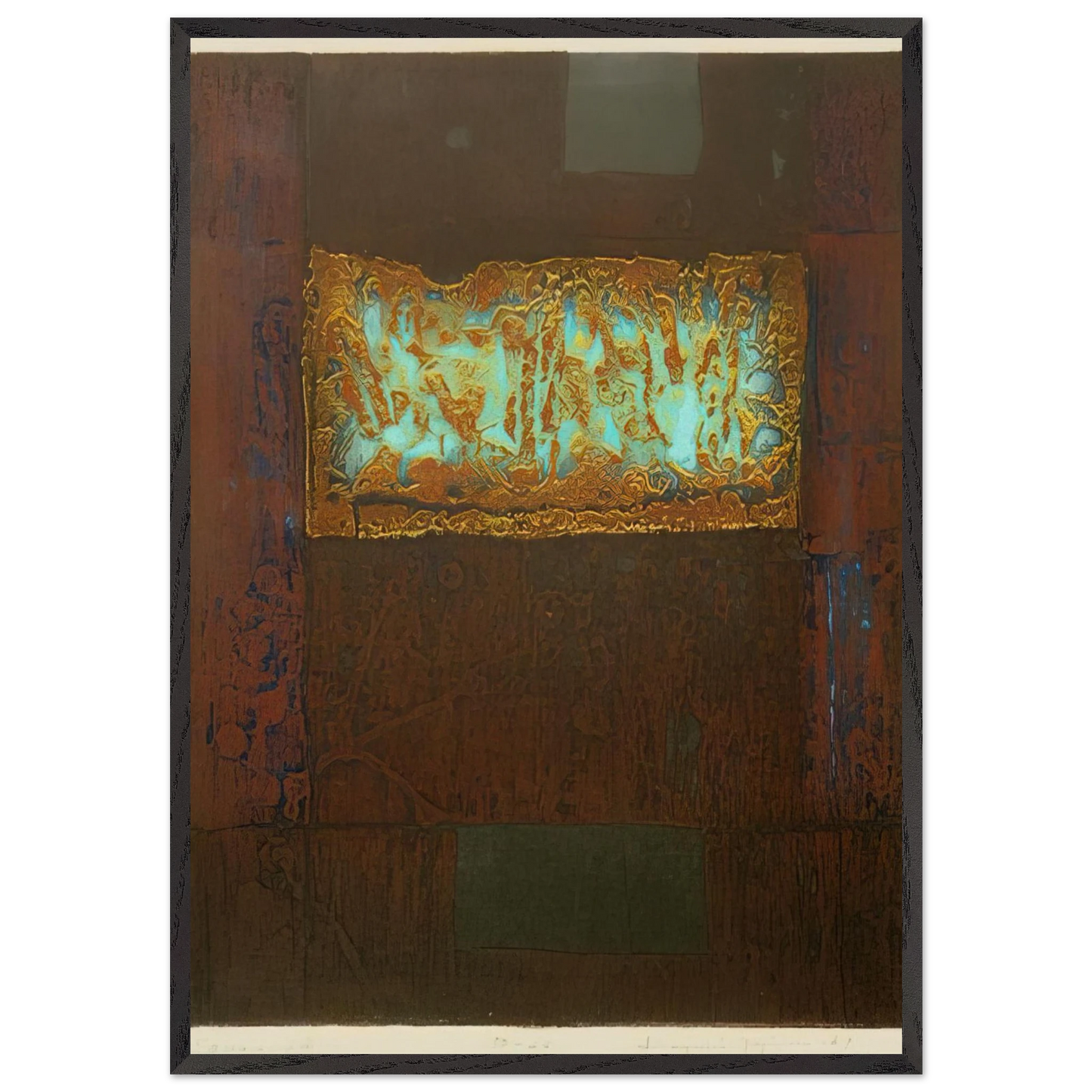 Square - 1969 - Hiroyuki Tajima 70x100 cm / 28x40 inches Framed Art Print – Black Wooden Frame