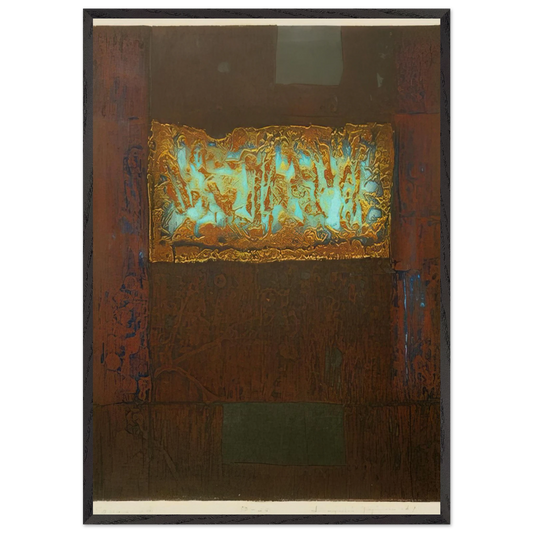 Square - 1969 - Hiroyuki Tajima 70x100 cm / 28x40 inches Framed Art Print – Black Wooden Frame
