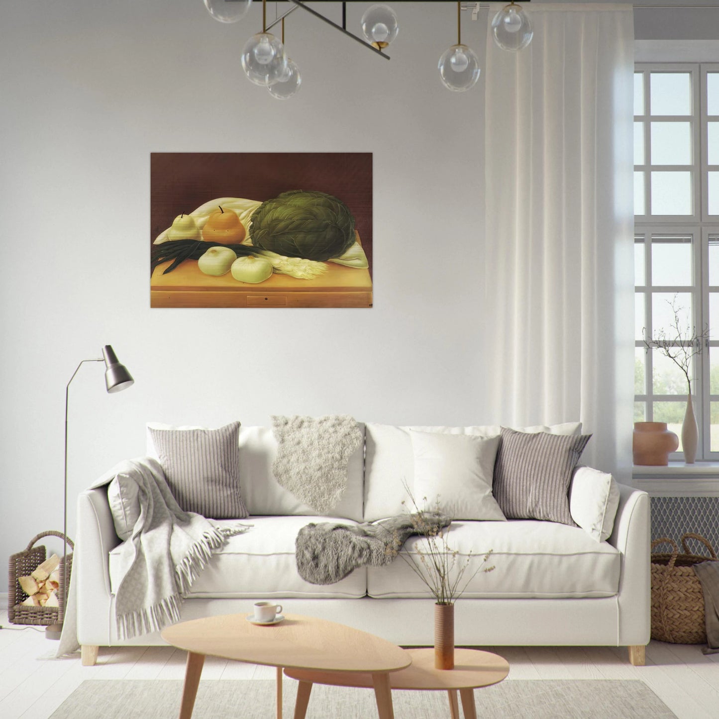 KITCHEN TABLE - Fernando Botero Brushed Aluminum Print - 70x100 cm / 28x40 inches | Fernando Botero Aluminum Print | Fernando Botero Prints