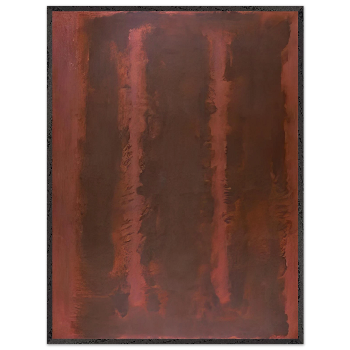 Mark Rothko - Black on Maroon - 1958 Wall Art - 30x40 cm / 12x16 inches - Premium Wooden Framed Poster With Fine Art Paper-canvas - Wood frame