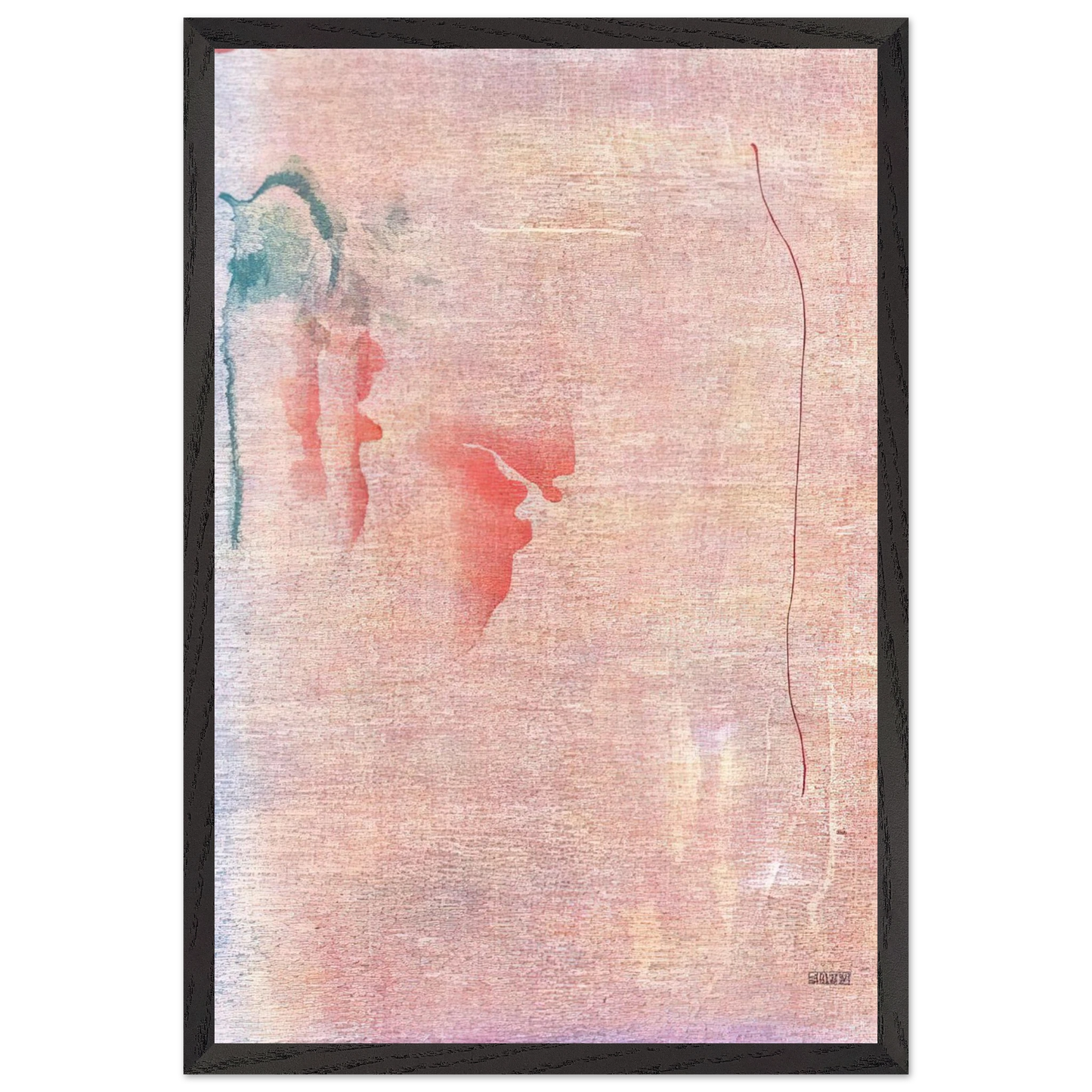 Helen Frankenthaler - Cedar Hill - 1983 Wall art - 30x40 cm / 12x16 inches - Premium Wooden Framed Poster With Fine Art Paper-canvas - Black frame
