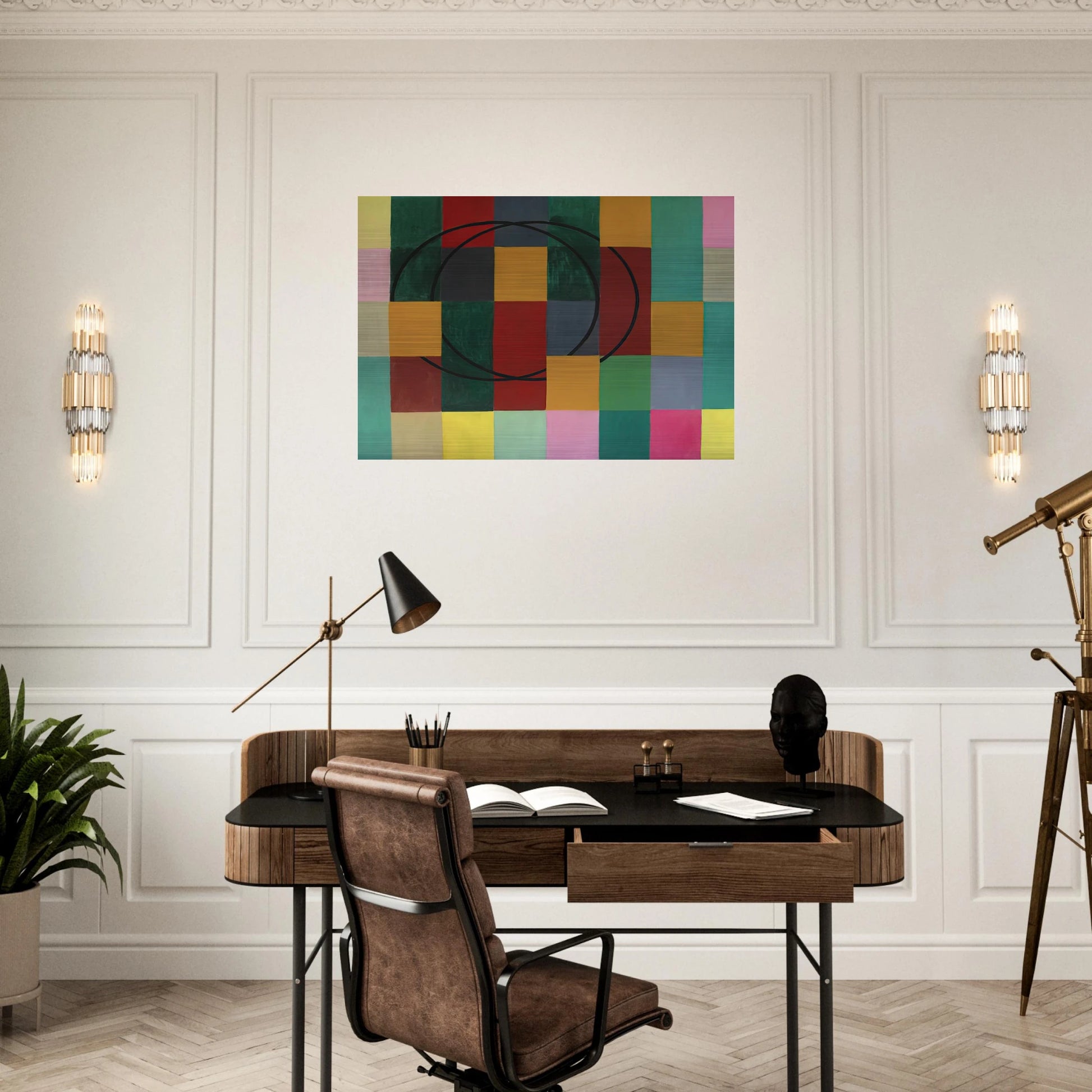 Die Fremden Kreise - 1963 - Johannes Itten Brushed Aluminum Print - 70x100 cm / 28x40 inches | Johannes Itten Aluminum Print | Johannes Itten Prints