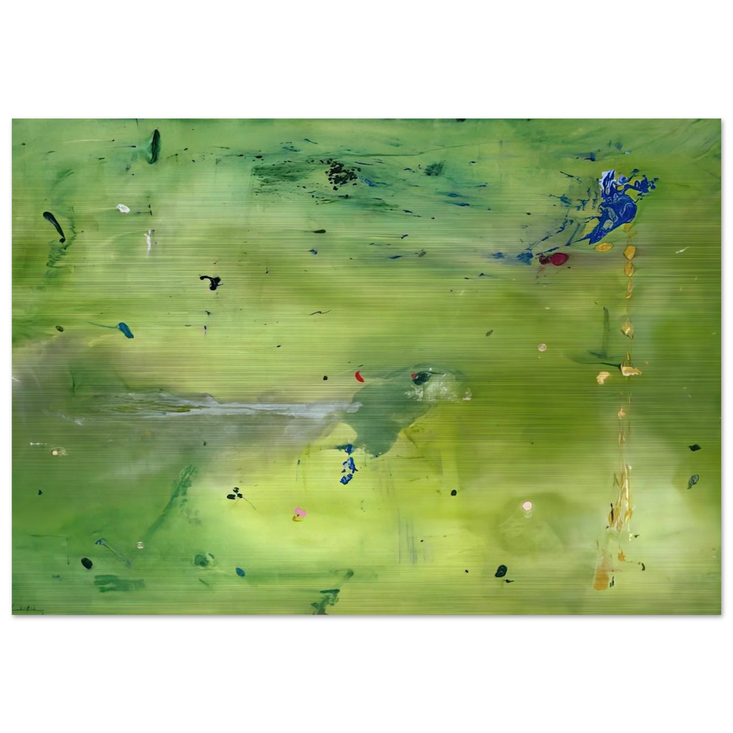 A Green Thought in a Green Shade - 1981 - Helen Frankenthaler Brushed Aluminum Print - 70x100 cm / 28x40 inches | Helen Frankenthaler Aluminum Print | Helen Frankenthaler Prints