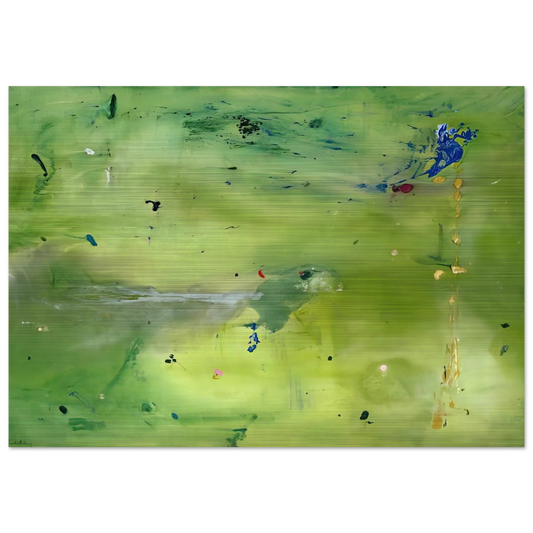 A Green Thought in a Green Shade - 1981 - Helen Frankenthaler Brushed Aluminum Print - 70x100 cm / 28x40 inches | Helen Frankenthaler Aluminum Print | Helen Frankenthaler Prints