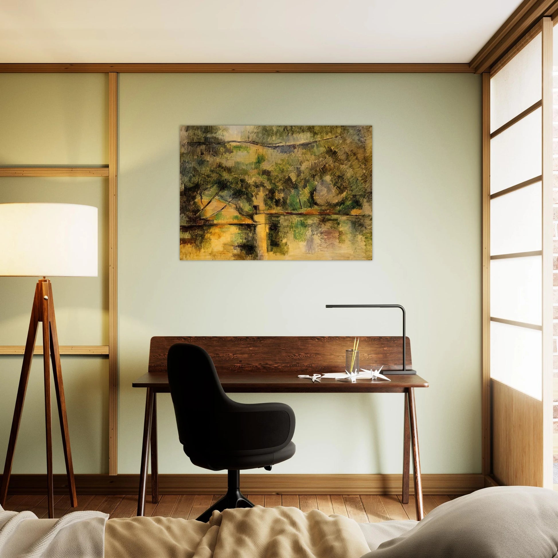 Reflections in the Water - Paul Cézanne Brushed Aluminum Print - 70x100 cm / 28x40 inches | Paul Cézanne Aluminum Print | Paul Cézanne Prints