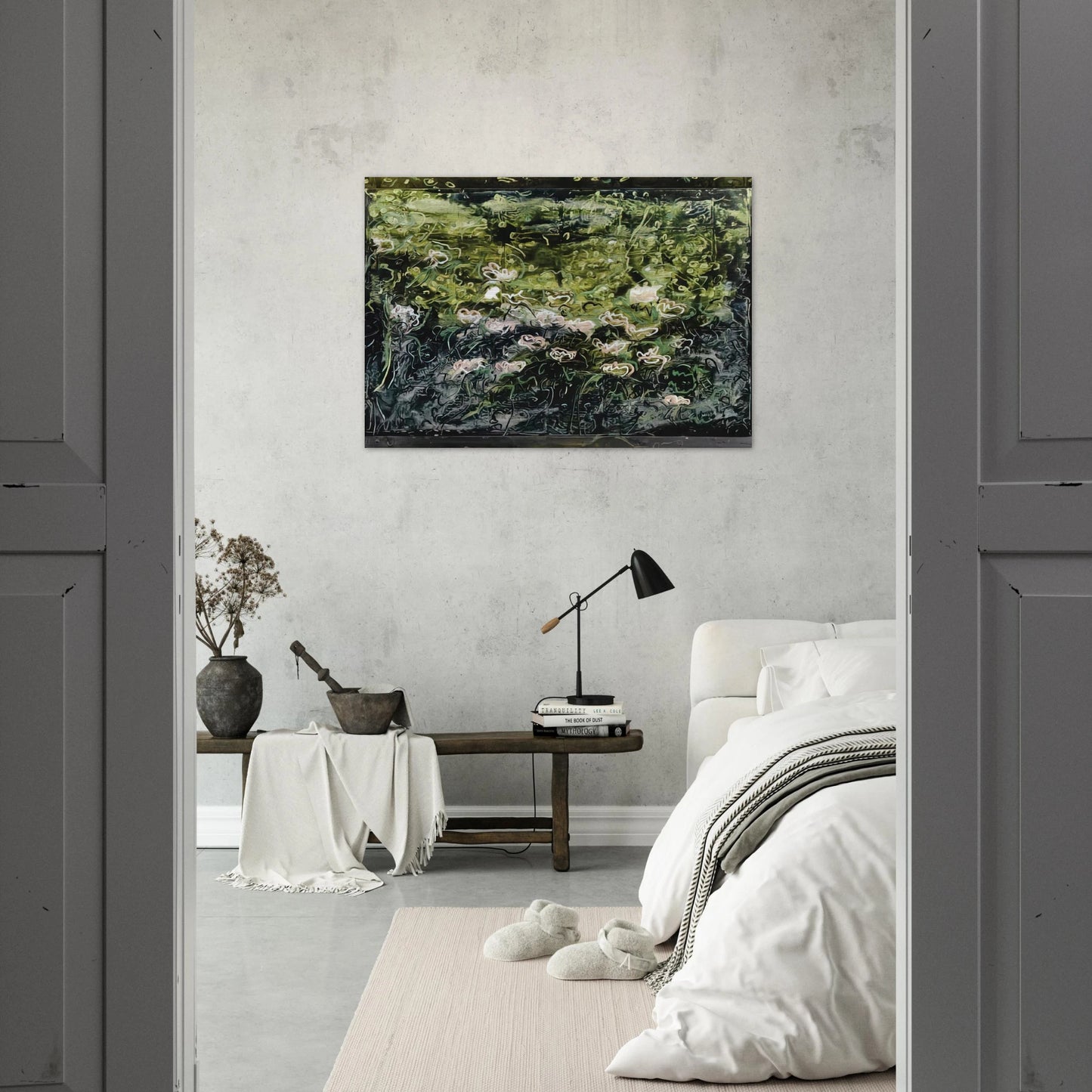 Acquatico - Art Informel - Mario Schifano Brushed Aluminum Print - 70x100 cm / 28x40 inches | Mario Schifano Aluminum Print | Mario Schifano Prints