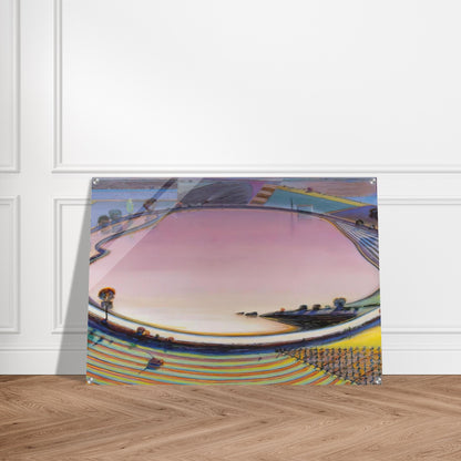 Reservoir - 1999 - Wayne Thiebaud Acrylic Print - 70x100 cm / 28x40″ inches