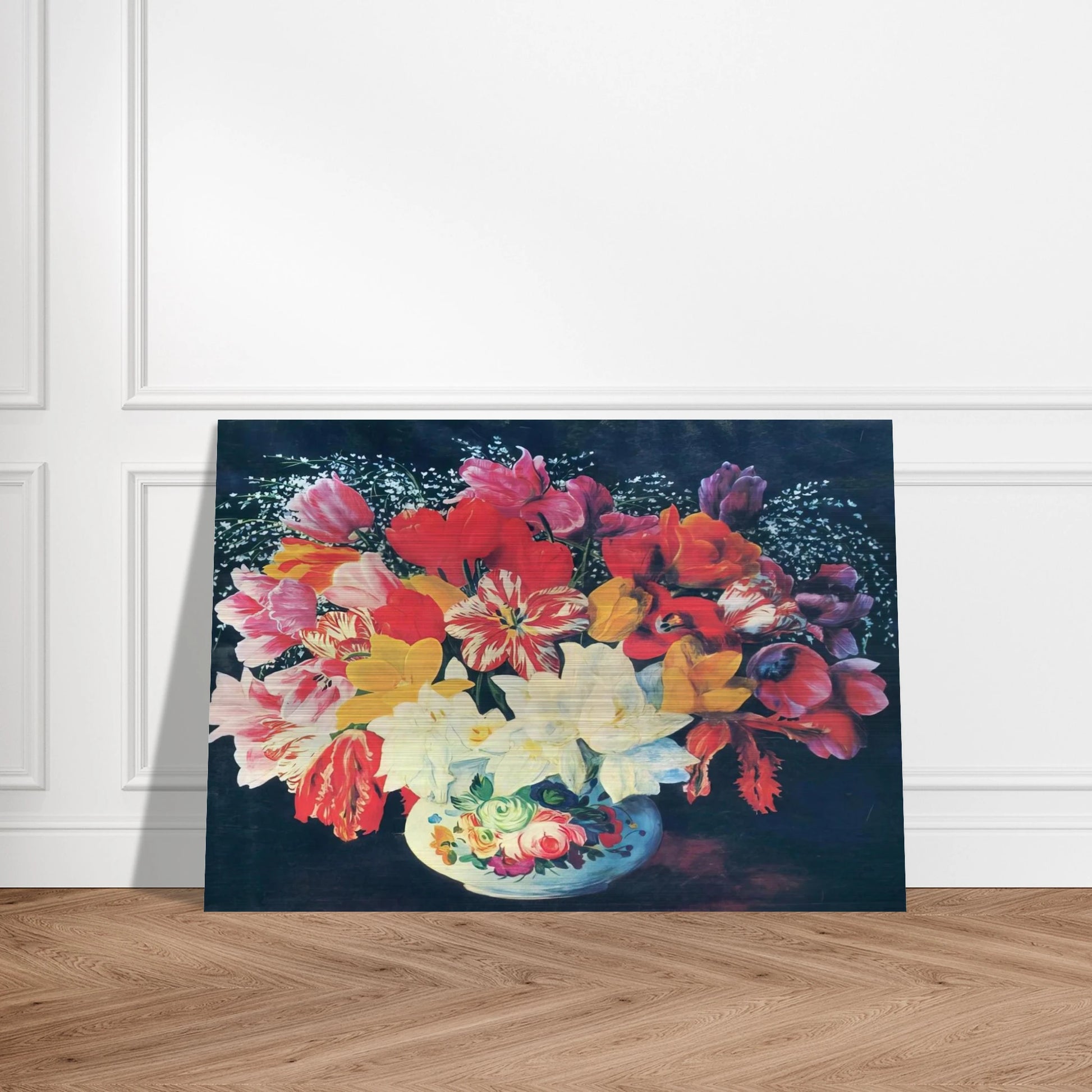 GRAND BOUQUET OF TULIPS 1952 - Moise Kisling Brushed Aluminum Print - 70x100 cm / 28x40 inches | Moise Kisling Aluminum Print | Moise Kisling Prints