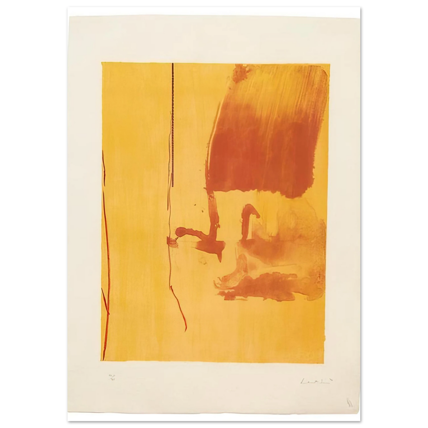 Helen Frankenthaler - Harvest - 1976 Wall art - 70x100 cm / 28x40 inches - Premium Wooden Framed Poster With Fine Art Paper-canvas - Black frame