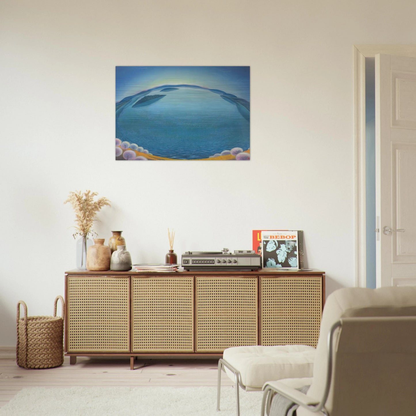 Lago-alba - 1942 - Gerardo Dottori Brushed Aluminum Print - 70x100 cm / 28x40 inches | Gerardo Dottori Aluminum Print | Gerardo Dottori Prints