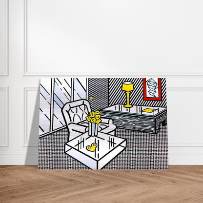 THE DEN 1990 - Roy Lichtenstein Brushed Aluminum Print - 70x100 cm / 28x40 inches | Roy Lichtenstein Aluminum Print | Roy Lichtenstein Prints