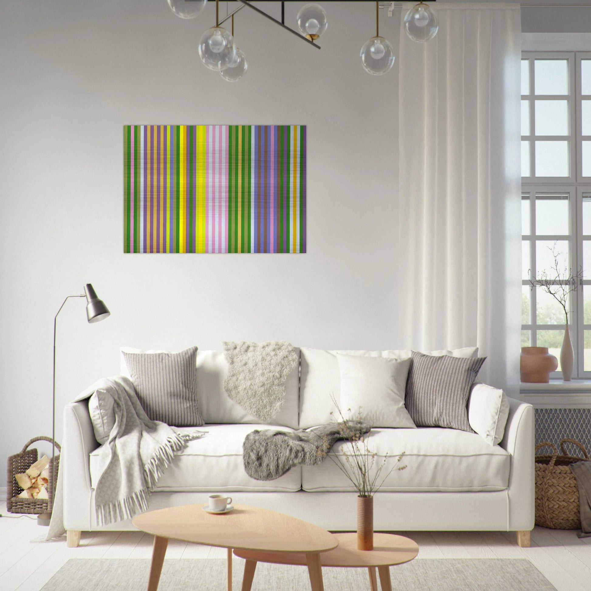 Zebra - 1969 - Gene Davis Brushed Aluminum Print - 70x100 cm / 28x40 inches | Gene Davis Aluminum Print | Gene Davis Prints