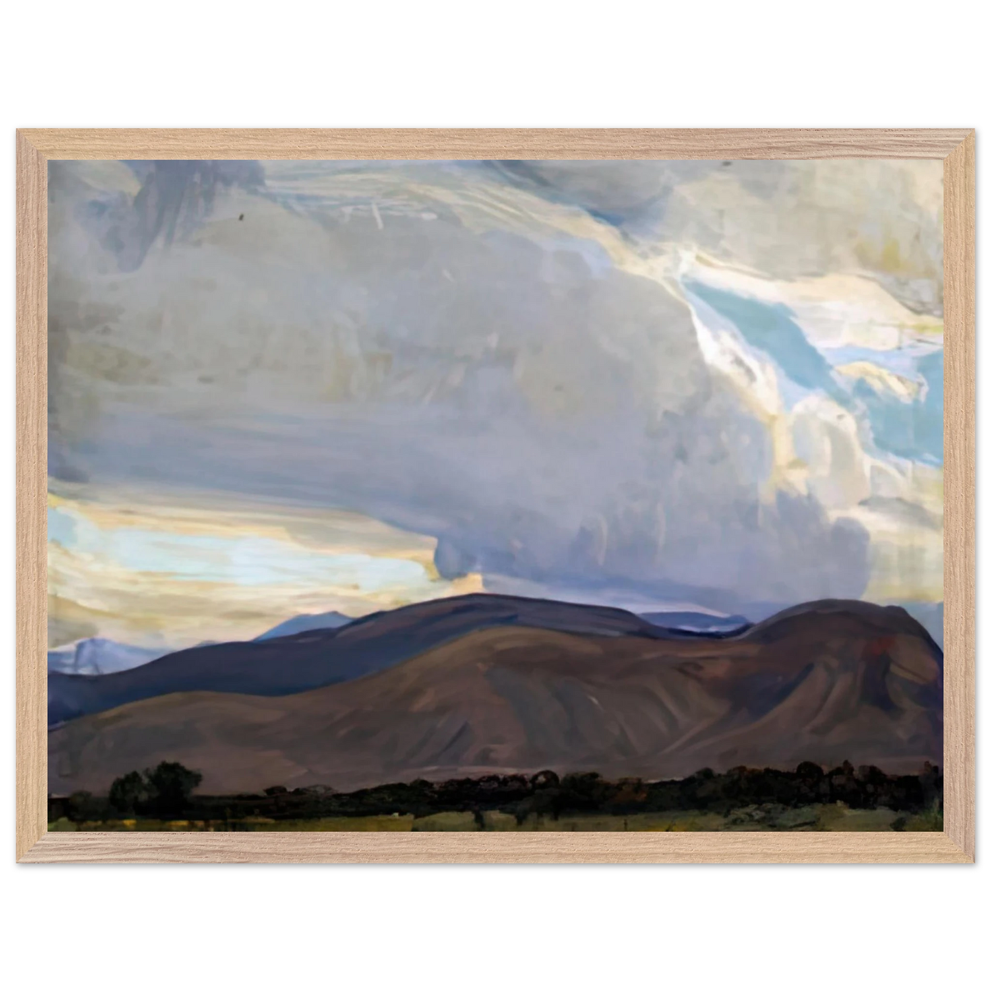 Maynard Dixon - STORM FROM THE SIERRA 1937 Wall art - A3 (29.7 x 42  cm) - Premium Wooden Framed Poster With Fine Art Paper-canvas - Wood frame