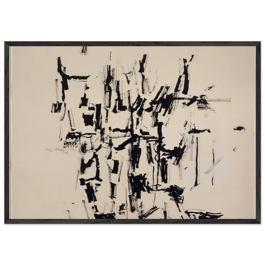 DRAWING RELATED TO ZONE DRAWING NO 19 - Philip Guston 70x100 cm / 28x40 inches Framed Art Print – Black Wooden Frame