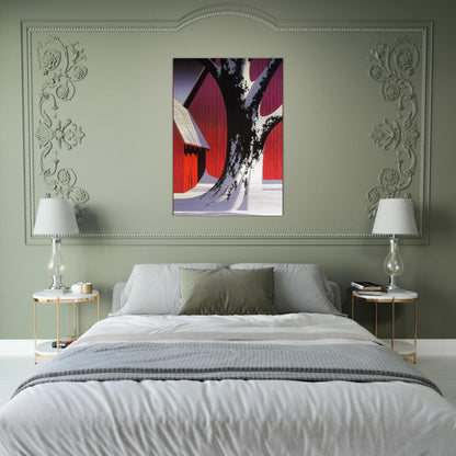 Ruby - Eyvind Earle Brushed Aluminum Print - 70x100 cm / 28x40 inches | Eyvind Earle Aluminum Print | Eyvind Earle Prints