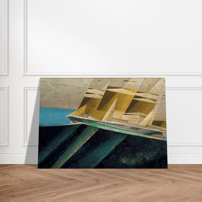 MID OCEAN 1937 - Lyonel Feininger Brushed Aluminum Print - 70x100 cm / 28x40 inches | Lyonel Feininger Aluminum Print | Lyonel Feininger Prints