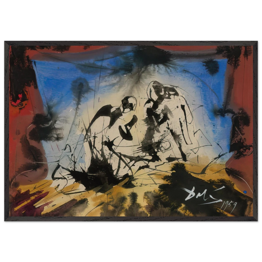 NATIVITY 1959 - Salvador Dali 70x100 cm / 28x40 inches Framed Art Print – Black Wooden Frame