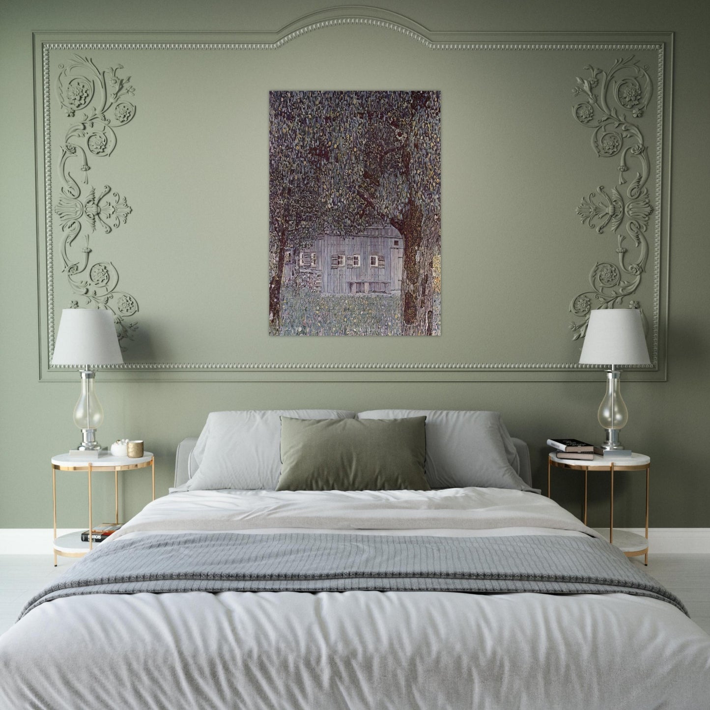 FARMHOUSE IN UPPER AUSTRIA 1912 - Gustav Klimt Brushed Aluminum Print - 70x100 cm / 28x40 inches | Gustav Klimt Aluminum Print | Gustav Klimt Prints