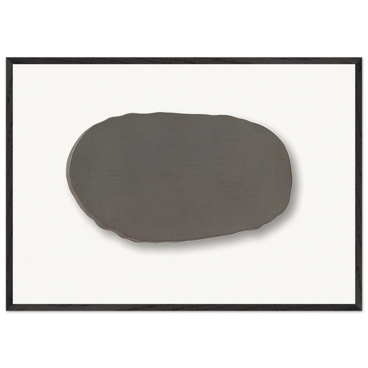 GRAUE SCHEIBE 1970 - Blinky Palermo 70x100 cm / 28x40 inches Framed Art Print – Black Wooden Frame