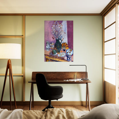 STILL LIFE WITH FLOWERS - Henri Matisse Brushed Aluminum Print - 70x100 cm / 28x40 inches | Henri Matisse Aluminum Print | Henri Matisse Prints