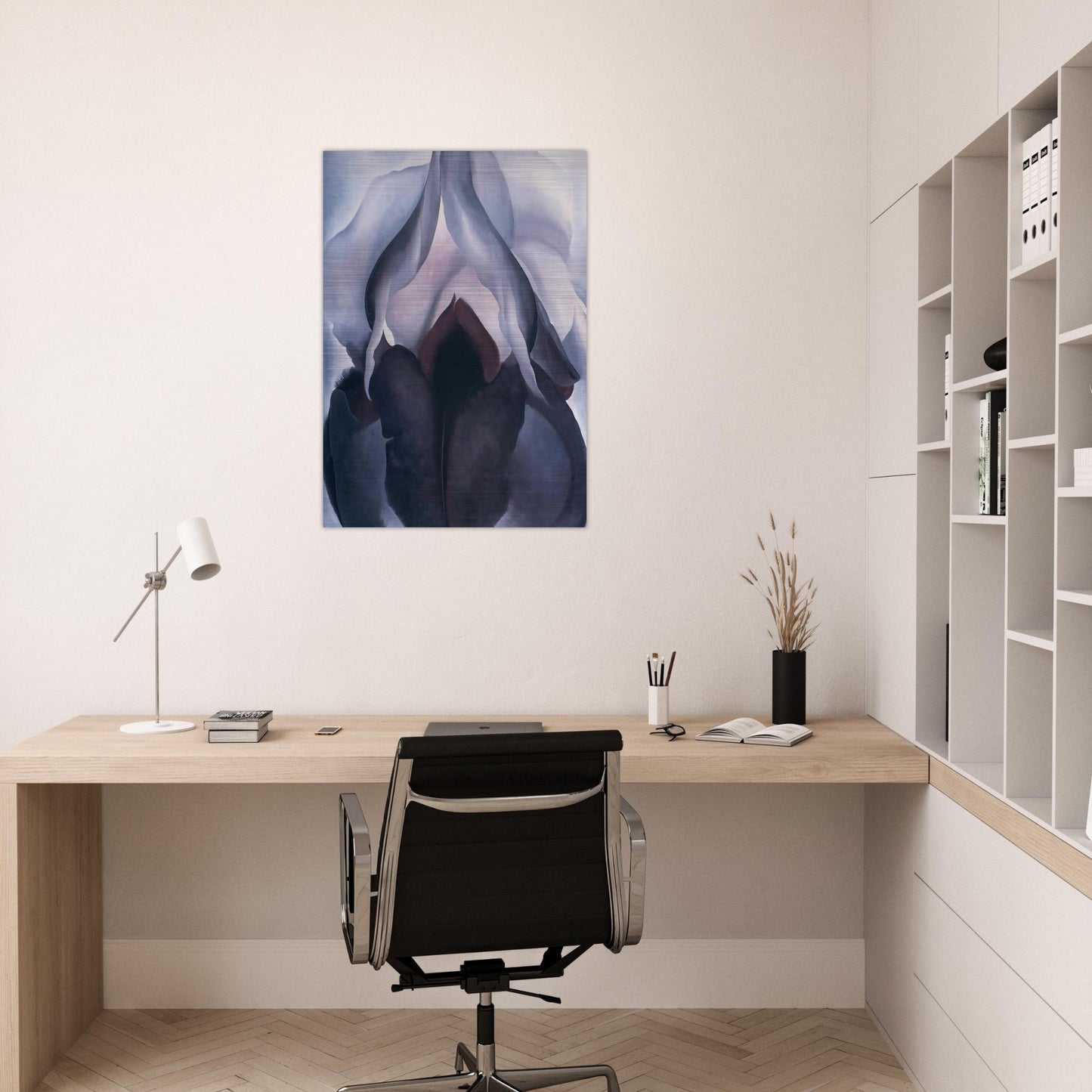 Black Iris III - Georgia O'Keeffe Brushed Aluminum Print - 70x100 cm / 28x40 inches | Georgia O'Keeffe Aluminum Print | Georgia O'Keeffe Prints