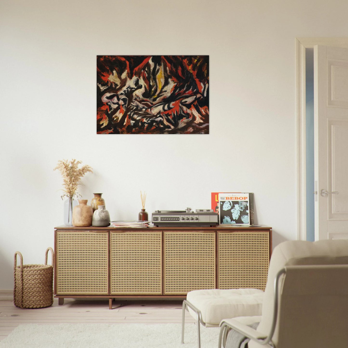 THE FLAME 1938 - Jackson Pollock Brushed Aluminum Print - 70x100 cm / 28x40 inches | Jackson Pollock Aluminum Print | Jackson Pollock Prints