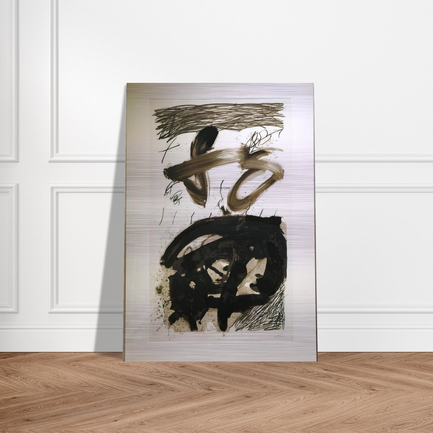 CALLIGRAPHIQUE 1987 - Antoni Tapies Brushed Aluminum Print - 70x100 cm / 28x40 inches | Antoni Tapies Aluminum Print | Antoni Tapies Prints