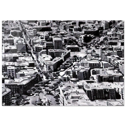 TOWNSCAPE MADRID - Gerhard Richter Acrylic Print - 70x100 cm / 28x40″ inches | Gerhard Richter Wall Art | Gerhard Richter Prints