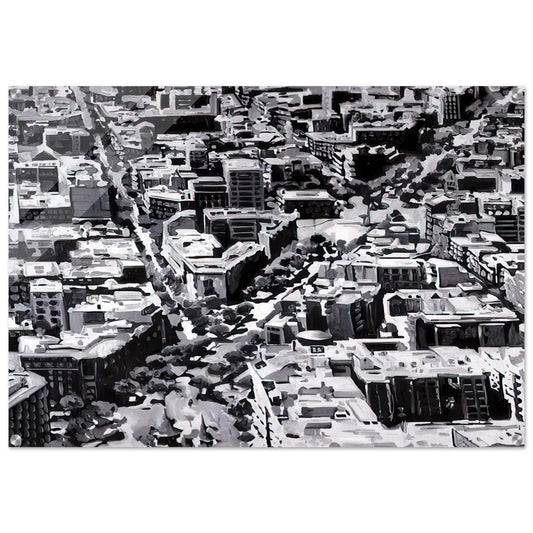 TOWNSCAPE MADRID - Gerhard Richter Acrylic Print - 70x100 cm / 28x40″ inches | Gerhard Richter Wall Art | Gerhard Richter Prints