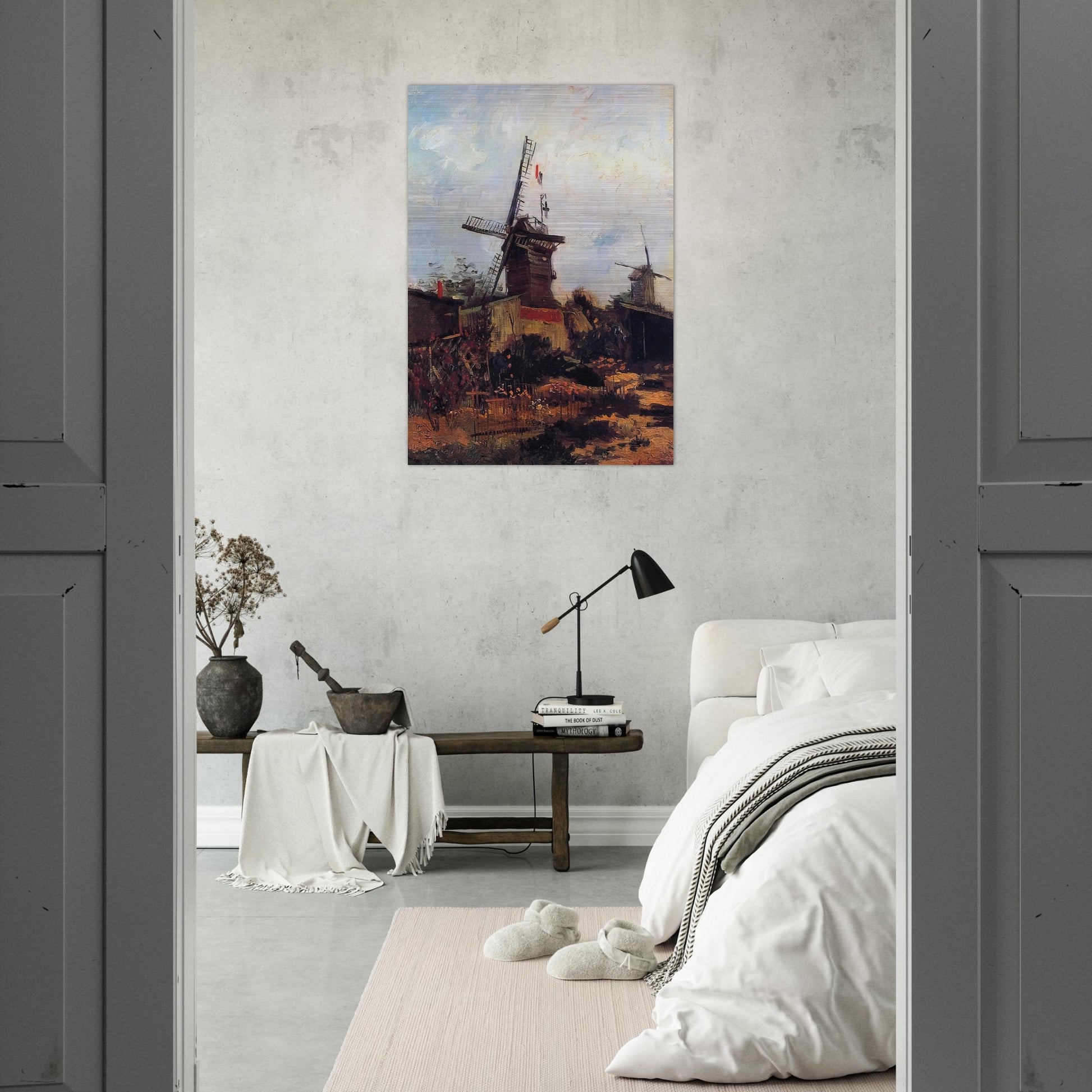 The Mill of Blute End - Vincent van Gogh Brushed Aluminum Print - 70x100 cm / 28x40 inches | Vincent van Gogh Aluminum Print | Vincent van Gogh Prints