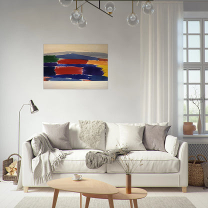 Village In The Moon - 1985 - Ronnie Landfield Brushed Aluminum Print - 70x100 cm / 28x40 inches | Ronnie Landfield Aluminum Print | Ronnie Landfield Prints