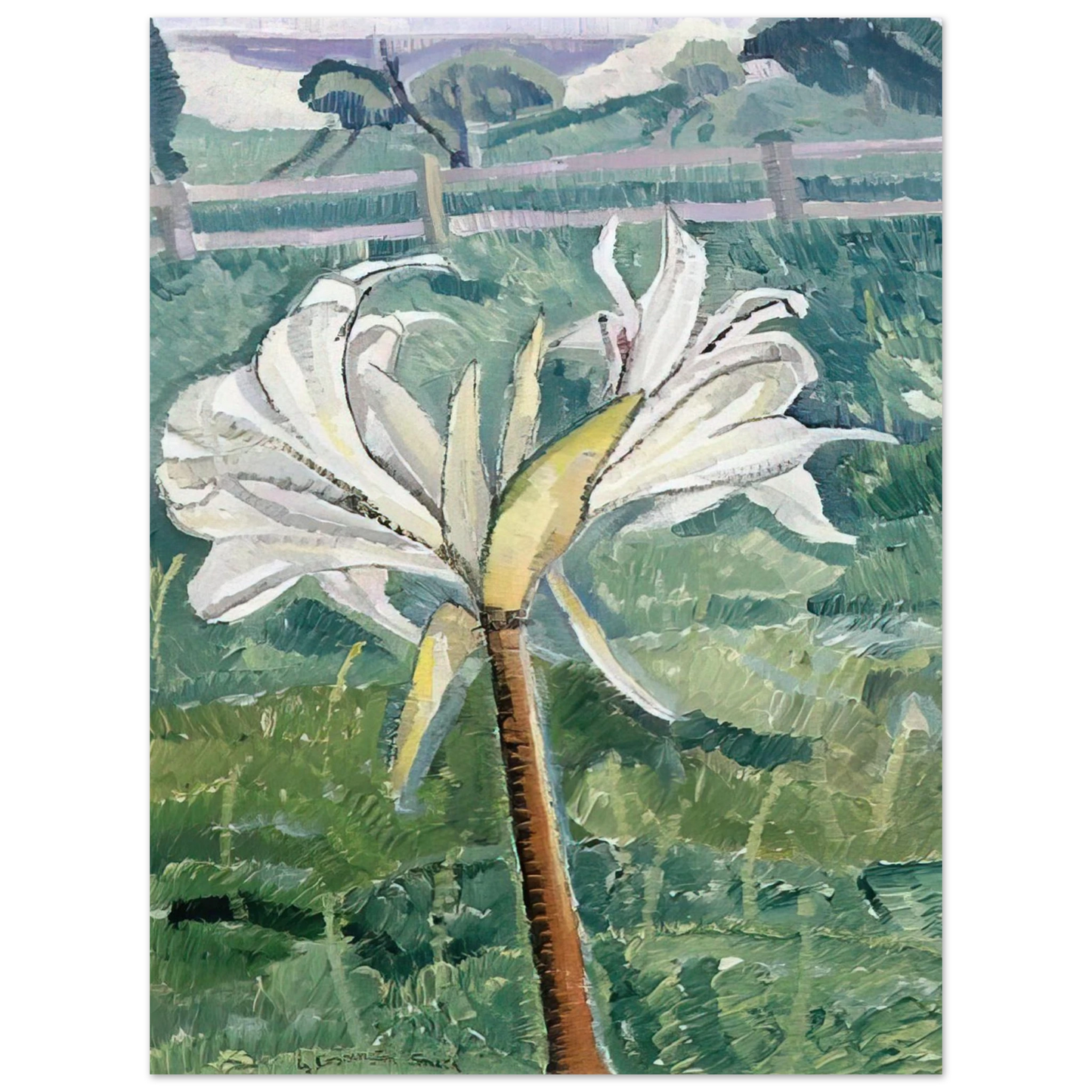 Grace Cossington Smith - Lily growing in a field by the sea - 1927  75x100 cm / 30x40inches Fine Art Poster