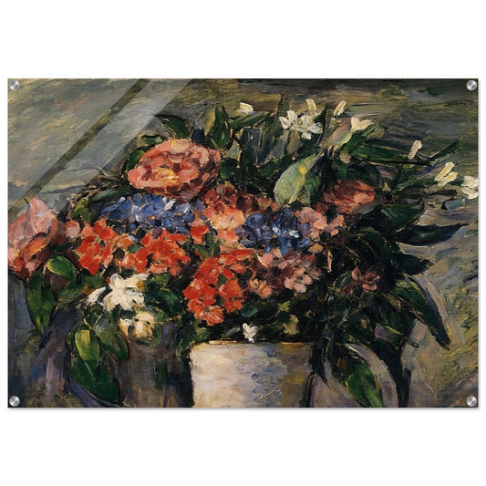 Pot of Flowers - Paul Cézanne Acrylic Print - 70x100 cm / 28x40″ inches