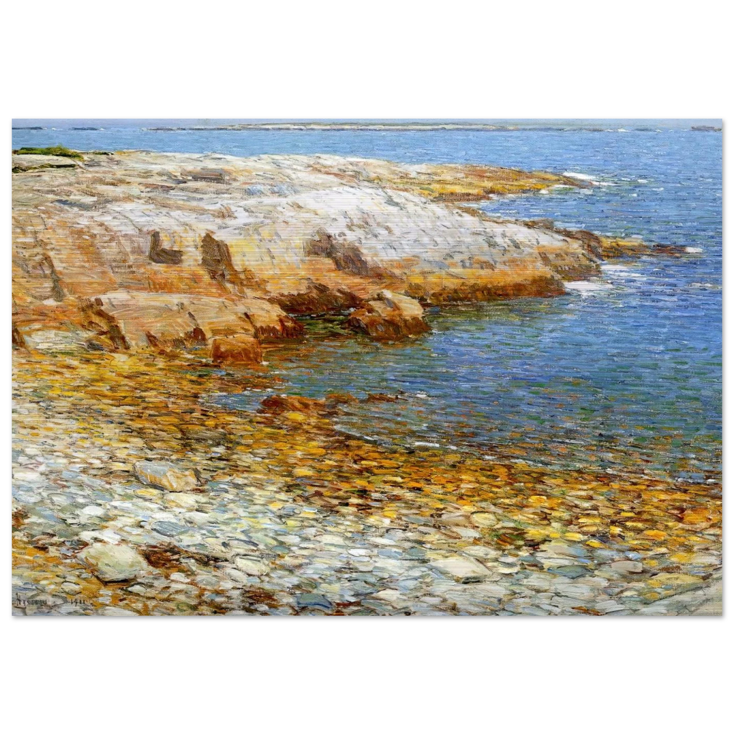 Isles of Shoals, Broad Cove - Childe Hassam Brushed Aluminum Print - 70x100 cm / 28x40 inches | Childe Hassam Aluminum Print | Childe Hassam Prints