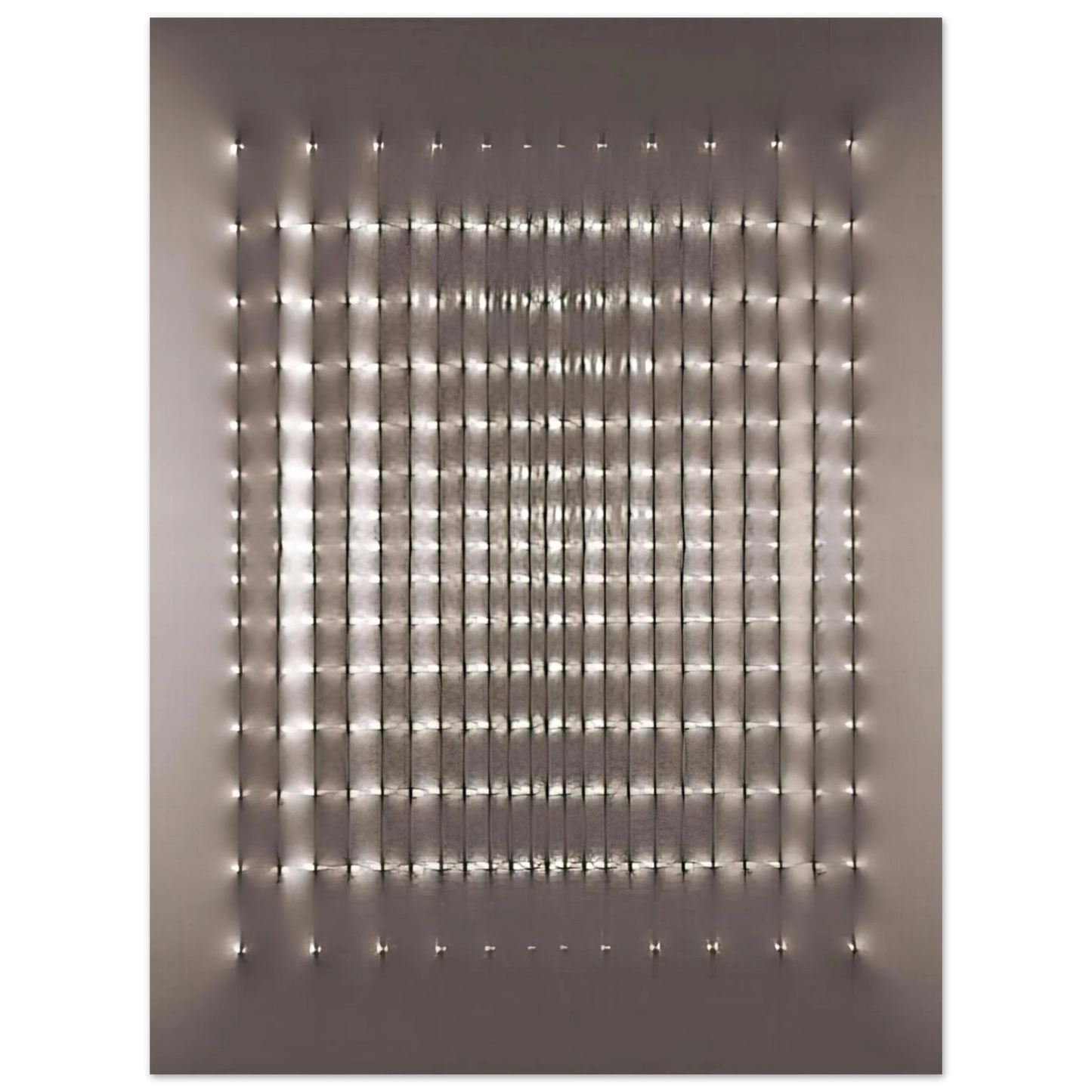 Enrico Castellani - Superficie alluminio - 1969  75x100 cm / 30x40inches Fine Art Poster