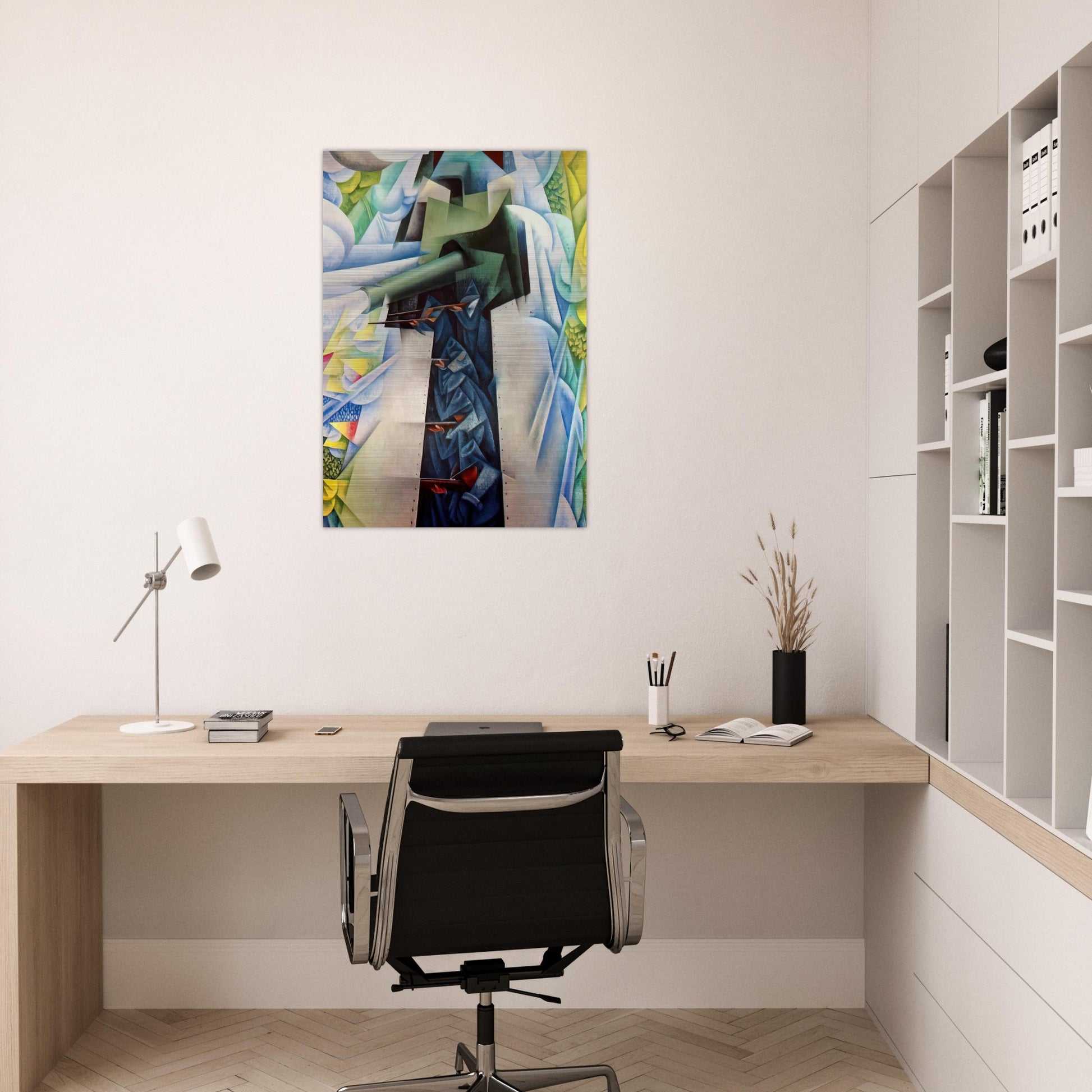 ARMTRAIN - Carlo Carra Brushed Aluminum Print - 70x100 cm / 28x40 inches | Carlo Carra Aluminum Print | Carlo Carra Prints