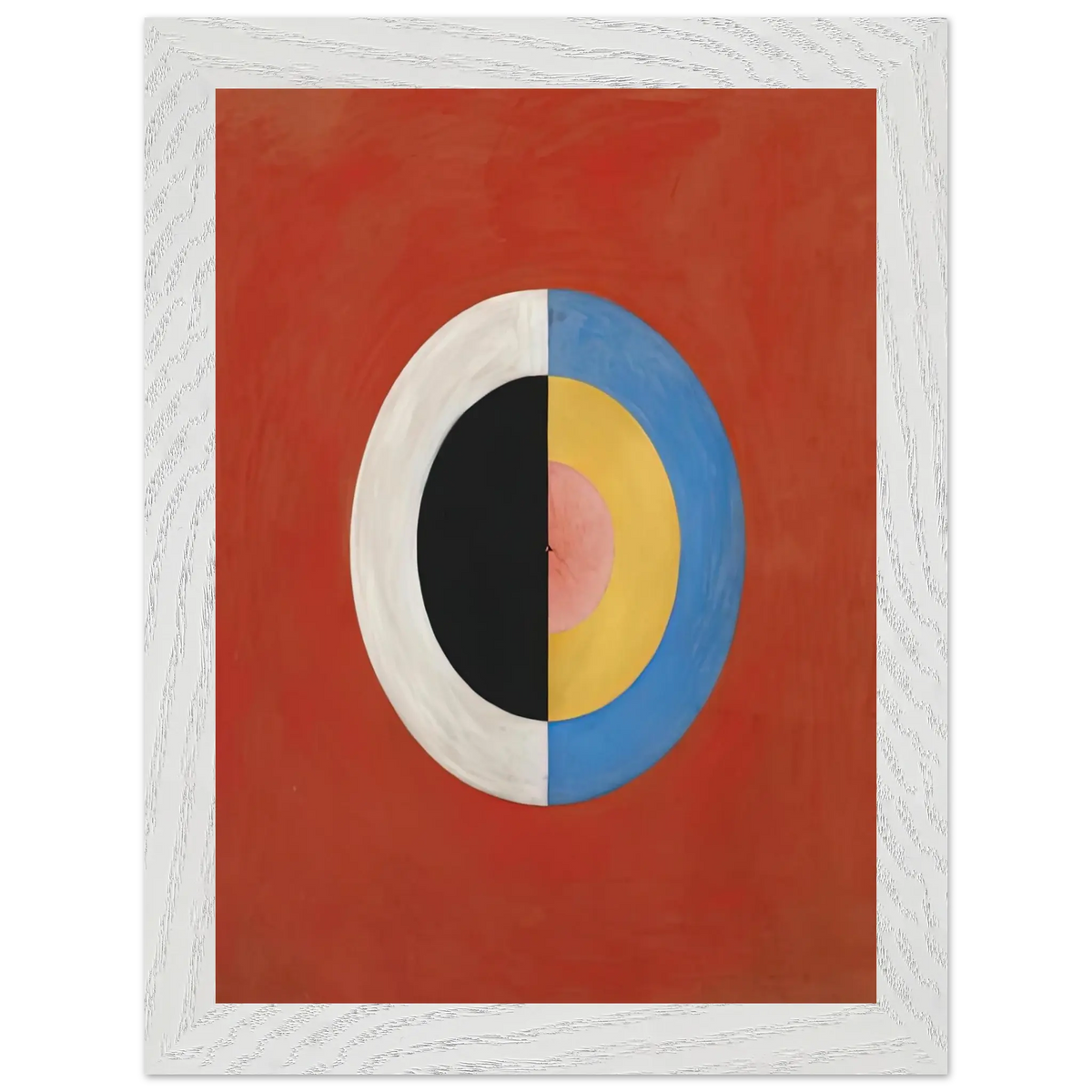 Hilma af Klint - THE SWAN NO 17 1915 0 Wall art - 30x40 cm / 12x16 Inches - Premium Wooden Framed Poster With Fine Art Paper - White frame