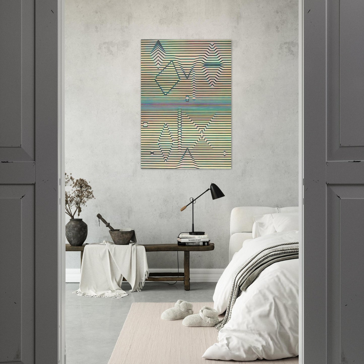 Birth - Victor Vasarely Brushed Aluminum Print - 70x100 cm / 28x40 inches | Victor Vasarely Aluminum Print | Victor Vasarely Prints
