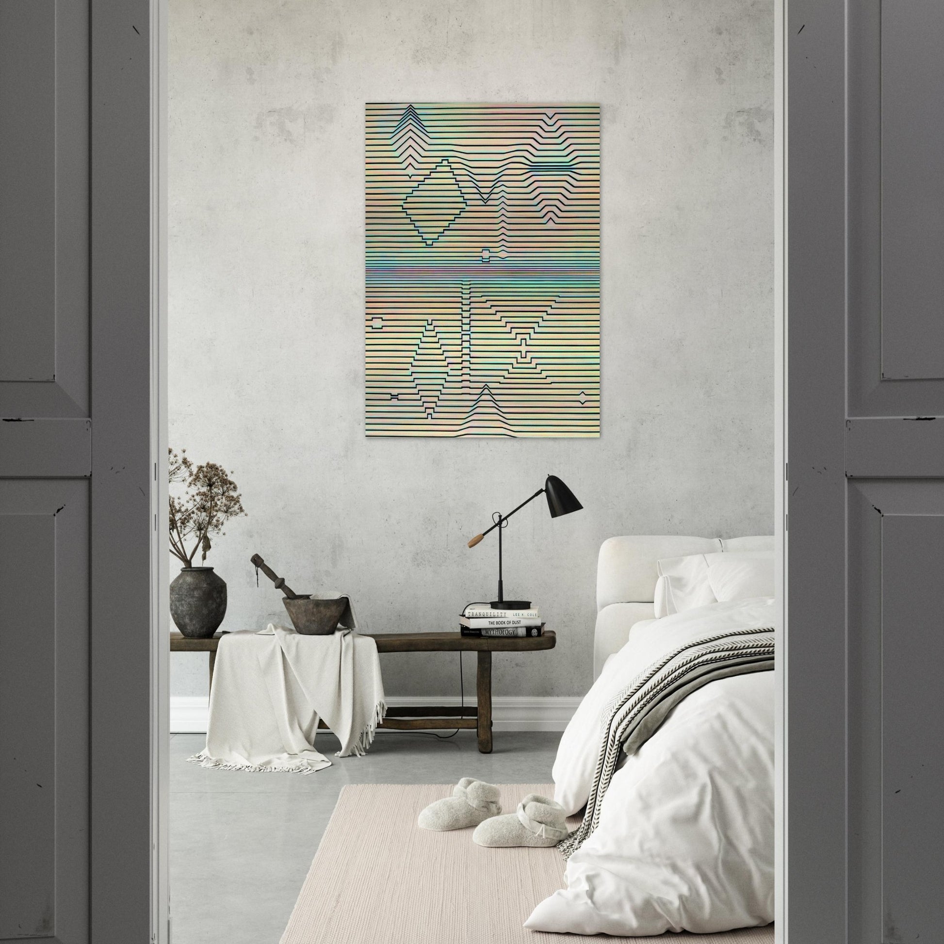 Birth - Victor Vasarely Brushed Aluminum Print - 70x100 cm / 28x40 inches | Victor Vasarely Aluminum Print | Victor Vasarely Prints