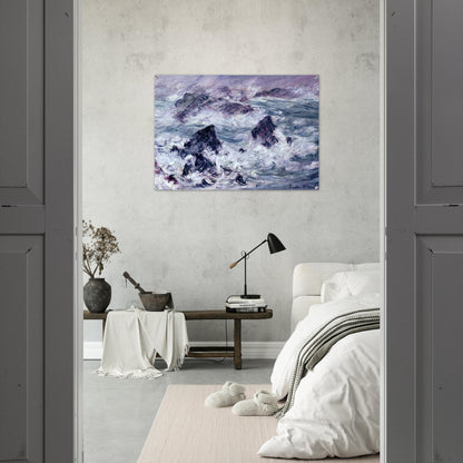 Storm at Belle-Ile - claude monet Acrylic Print - 70x100 cm / 28x40″ inches