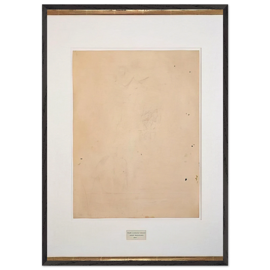 ERASED DE KOONING 1953 - Robert Rauschenberg 70x100 cm / 28x40 inches Framed Art Print – Black Wooden Frame