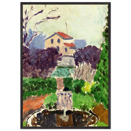 THE ARTIST S GARDEN AT ISSY LES MOULINEAUX 1918 - Henri Matisse 70x100 cm / 28x40 inches Framed Art Print – Black Wooden Frame