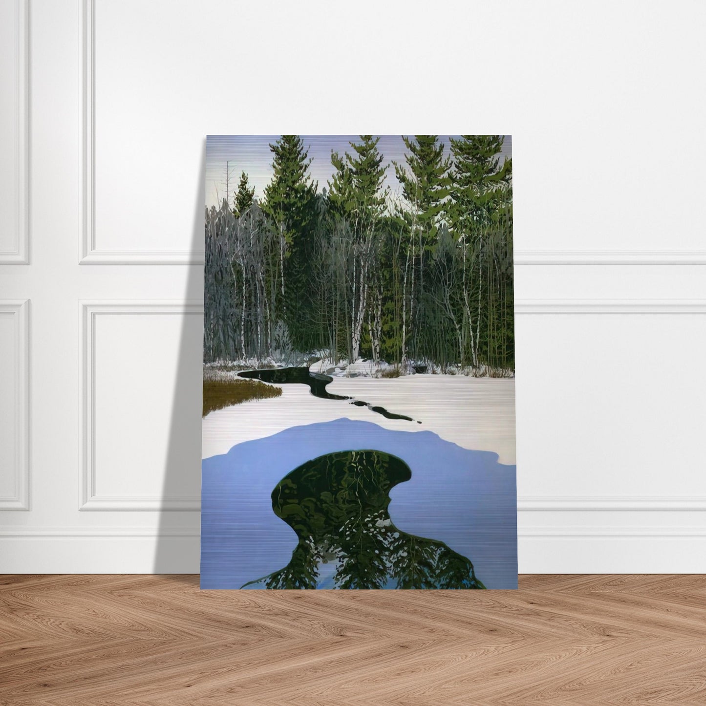 Pond Pass - Contemporary Realism - Neil Welliver Brushed Aluminum Print - 70x100 cm / 28x40 inches | Neil Welliver Aluminum Print | Neil Welliver Prints