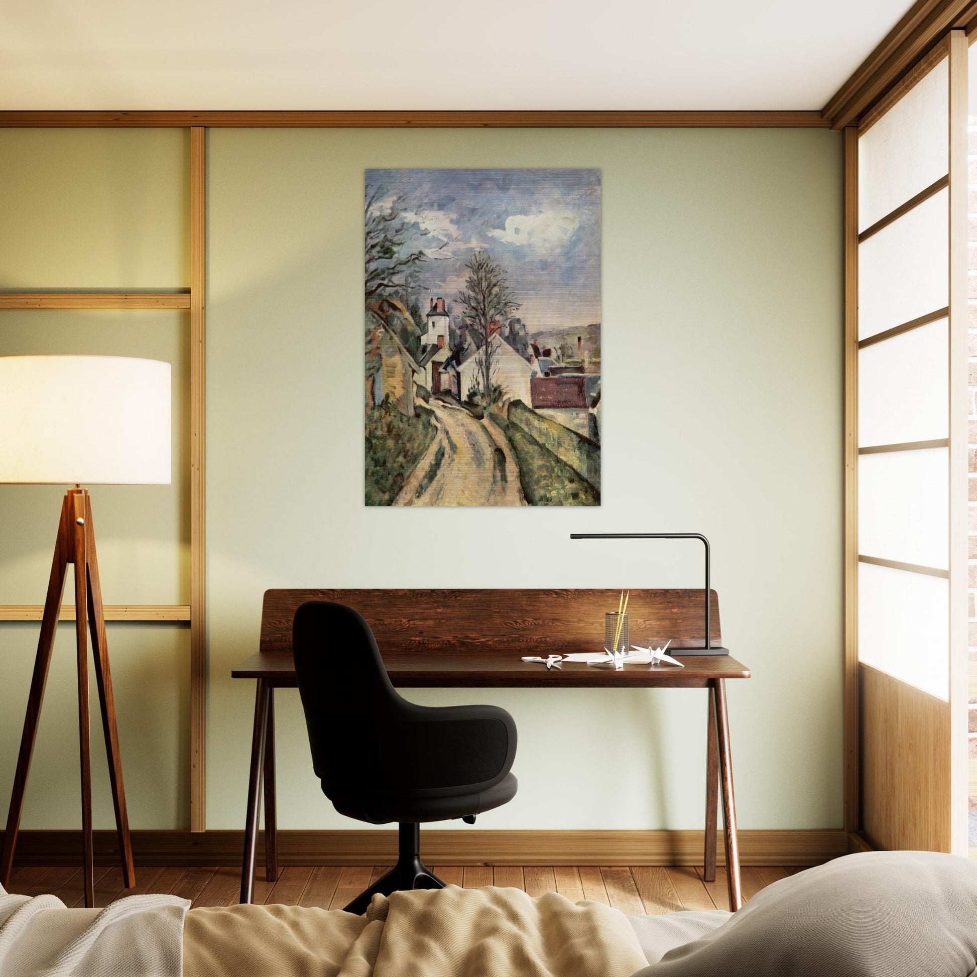 The House of Dr. Gachet in Auvers - Paul Cézanne Brushed Aluminum Print - 70x100 cm / 28x40 inches | Paul Cézanne Aluminum Print | Paul Cézanne Prints