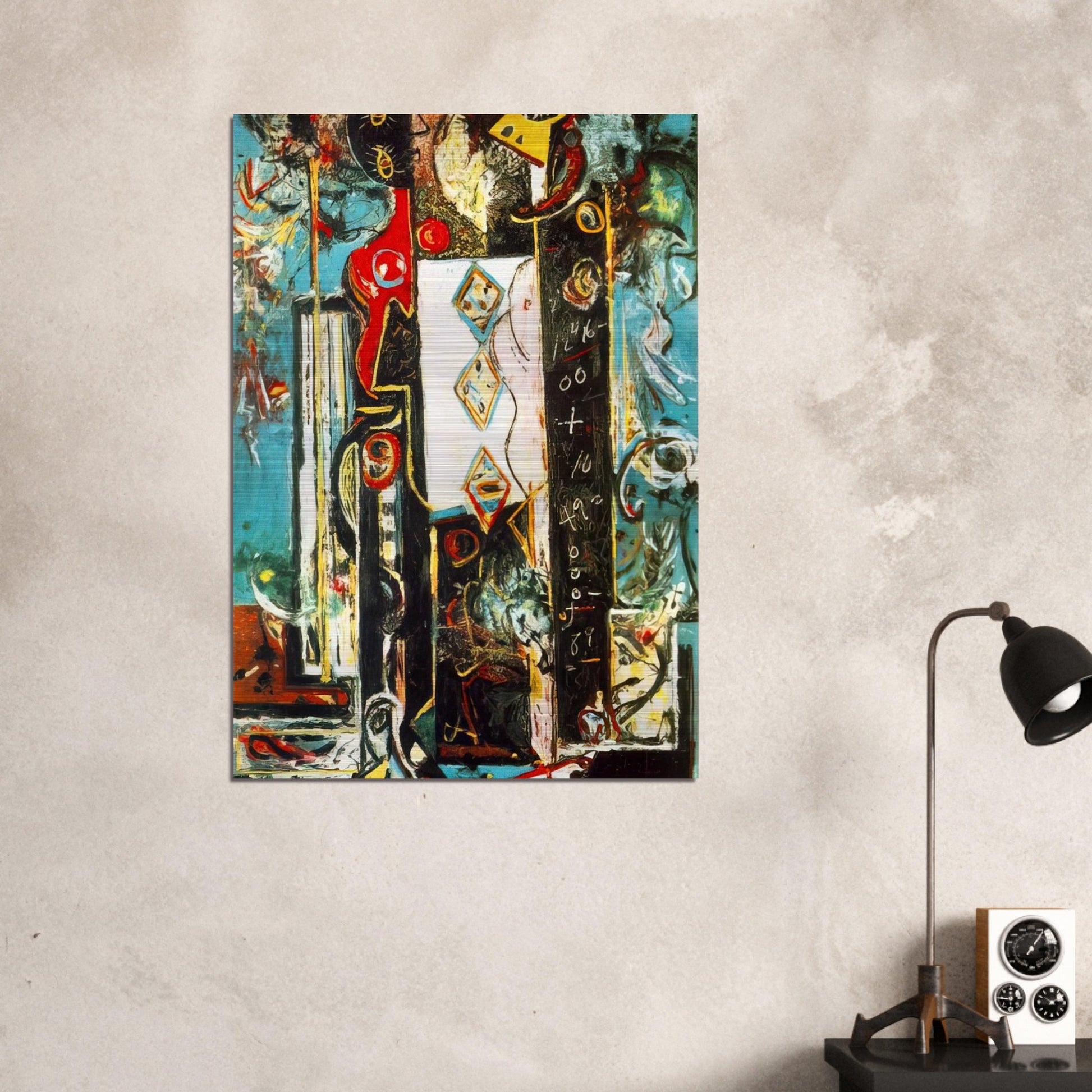 MALE AND FEMALE - Jackson Pollock Brushed Aluminum Print - 70x100 cm / 28x40 inches | Jackson Pollock Aluminum Print | Jackson Pollock Prints